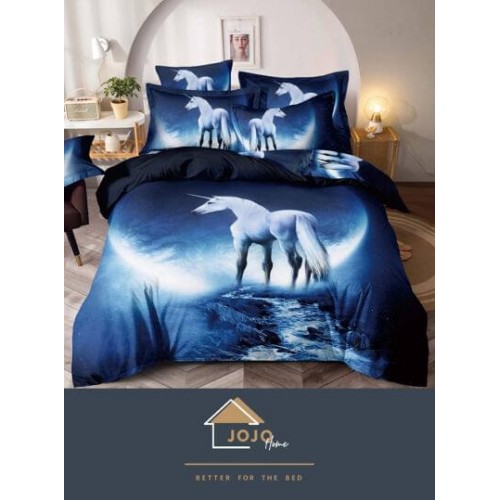 Lenjerie pat dublu, Bumbac Finet Superior, 6 Piese, Bumbac Finet, 3D, J2