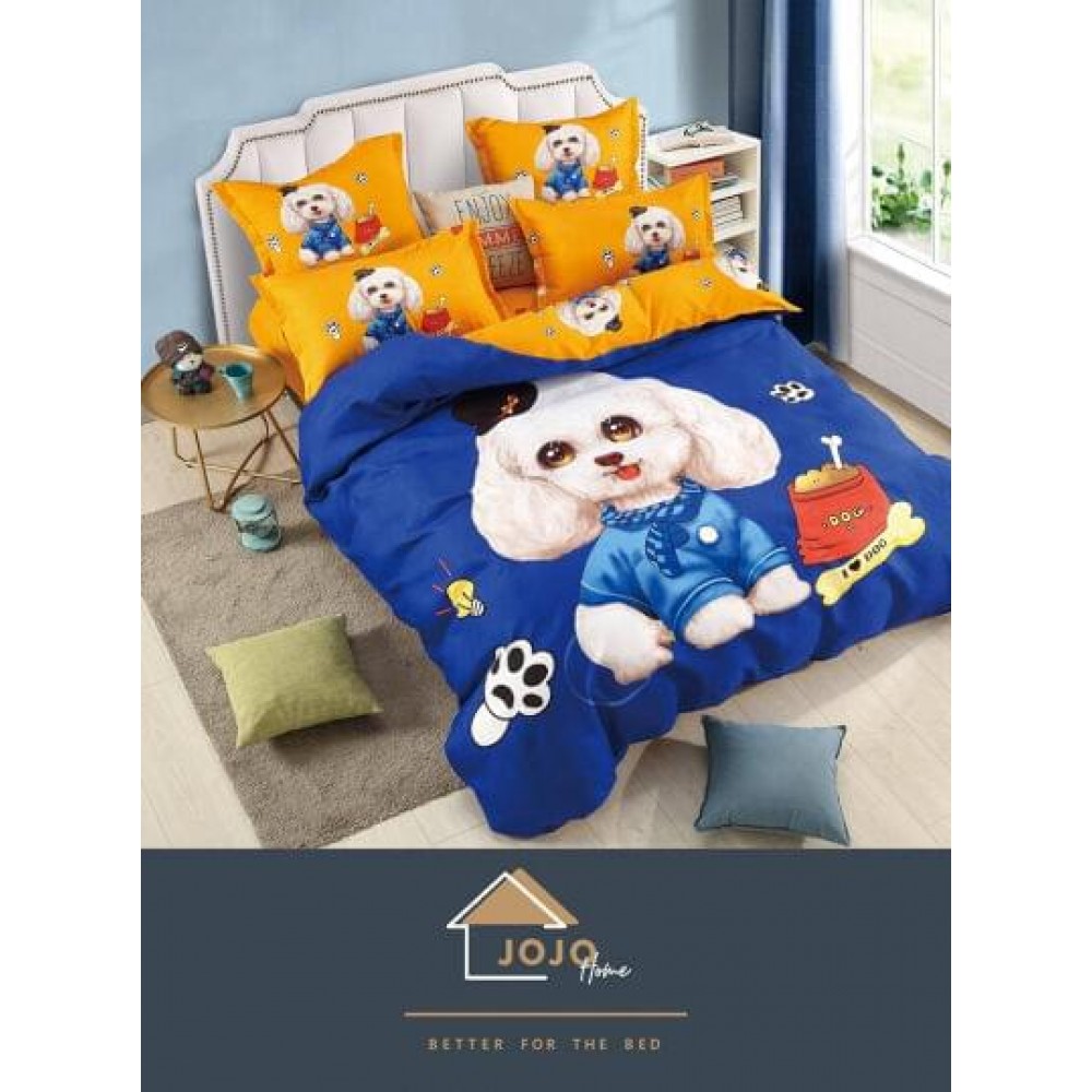Lenjerie pat dublu, Bumbac Finet Superior, 6 Piese, Bumbac Finet, 3D, J3 LENJERII DIN FINET 6 PIESE 3D