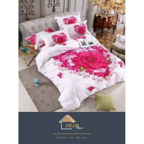 Lenjerie pat dublu, Bumbac Finet Superior, 6 Piese, Bumbac Finet, 3D, J6