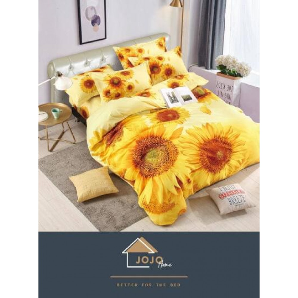 Lenjerie pat dublu, Bumbac Finet Superior, 6 Piese, Bumbac Finet, 3D, J8 LENJERII DIN FINET 6 PIESE 3D