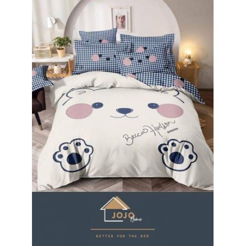 Lenjerie pat dublu, Bumbac Finet Superior, 6 Piese, Bumbac Finet, 3D, J9