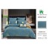Lenjerie pat dublu, BUMBAC FINET DELUXE, 6 piese, Home Style Pucioasa, imprimeu Argintiu-Auriu,Stelute aurii