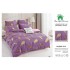 Lenjerie pat dublu, BUMBAC FINET DELUXE, 6 piese, Home Style Pucioasa, imprimeu Argintiu-Auriu,Pene aurii