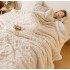 Patura CoCoLiNo tip Tricotaj  cu blanita, 200x230cm, Jojo Home, crem