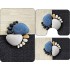 Covoare Pentru Baie, 3 Piese, Antiderapante , model talpi - pietre