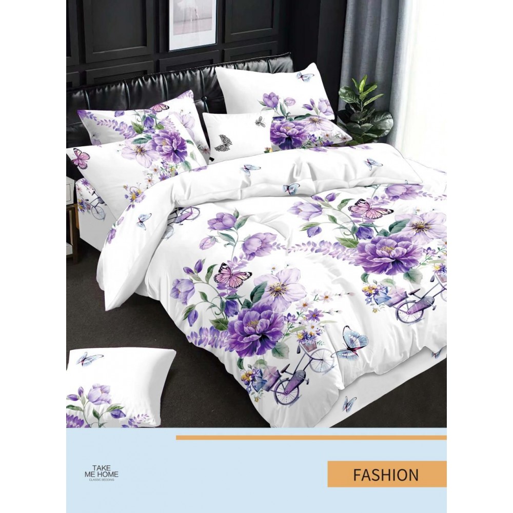 Set Lenjerie de Pat din Finet, 6 Piese, Pat 2 Persoane, SZ14 Lenjerii din finet 6 piese