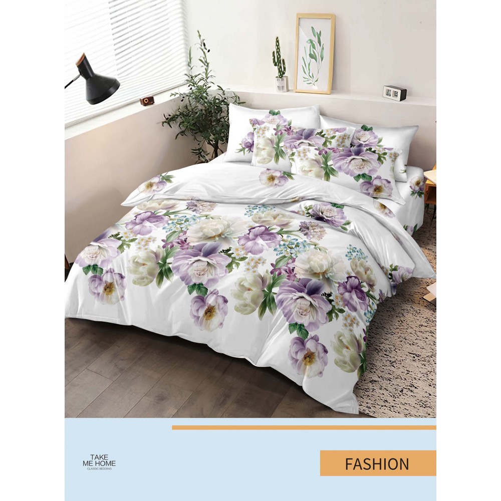 Set Lenjerie de Pat din Finet, 6 Piese, Pat 2 Persoane, SZ18 Lenjerii din finet 6 piese