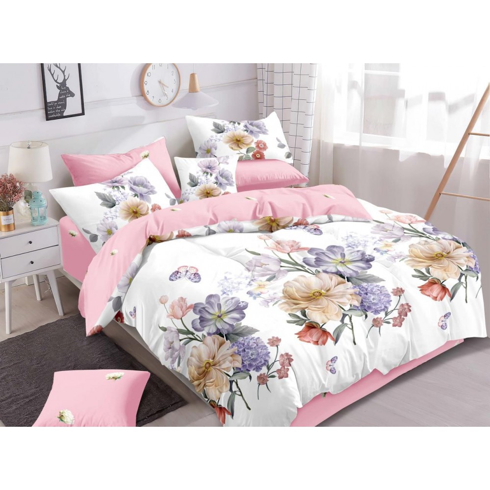 Set Lenjerie de Pat din Finet, 6 Piese, Pat 2 Persoane, SZ20 Lenjerii din finet 6 piese
