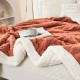 Patura CoCoLiNo tip Tricotaj cu blanita, 200x230cm, Jojo Home, Somon PATURI CU BLANITA TIP TRICOTAJ