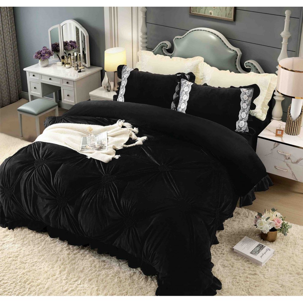 Set pat Luxury 4 Piese din Catifea CJ13 LENJERII CATIFEA 4 PIESE