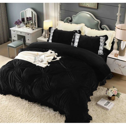 Set pat Luxury 4 Piese din Catifea CJ13