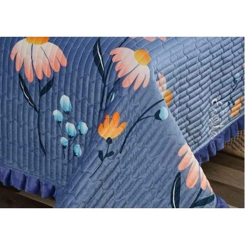 Cuvertura de pat din Catifea COD: FLO01