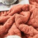 Patura CoCoLiNo tip Tricotaj cu blanita, 200x230cm, Jojo Home, Somon PATURI CU BLANITA TIP TRICOTAJ