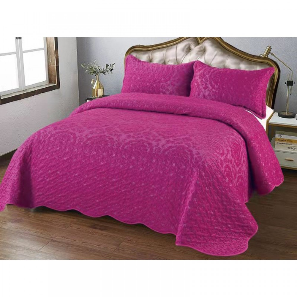 Cuvertura CATIFEA Lux, Pat Dublu, 3 Piese, Cod CC-8818-08 Cuverturi catifea