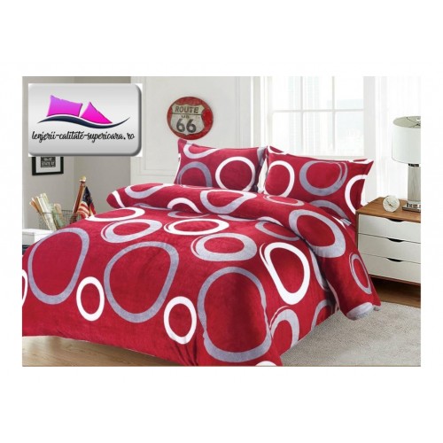 Lenjerie Cocolino 4 piese cu elastic pentru pat dublu CEY1