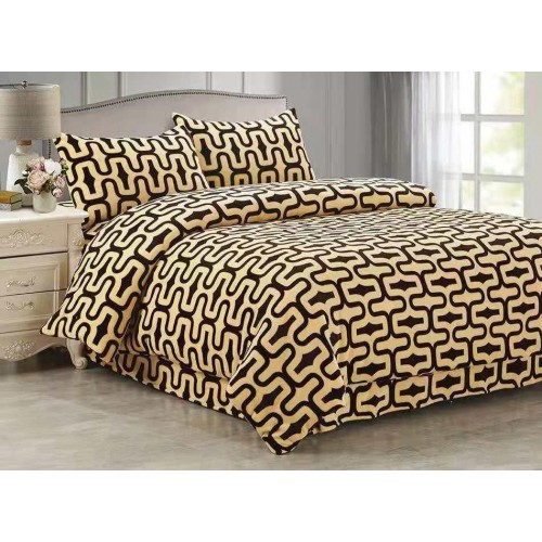 Lenjerie Cocolino 4 piese cu elastic pentru pat dublu CEY11