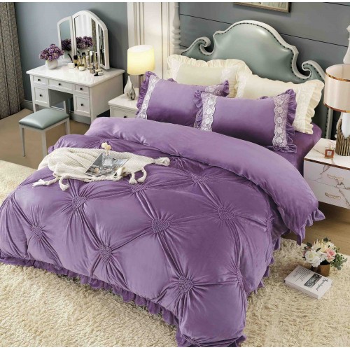 Set pat Luxury 4 Piese din Catifea CJ11