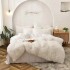 Lenjerie pat super pufoasa COCOLINO Fluffy 6 piese cu ELASTIC, Alb