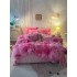 Lenjerie De Pat Pufoasa FLUFFY - Roz 