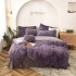 Lenjerie De Pat Pufoasa FLUFFY - Lila