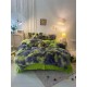 Lenjerie De Pat Pufoasa FLUFFY - Gri & Verde LENJERII COCOLINO FLUFFY
