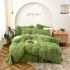 Lenjerie De Pat Pufoasa FLUFFY - VERDE