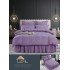 Set Lenjerie de Pat cu Volan, Uni, Finet Gros, MOV, FNVJ-09