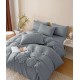 Lenjerie pat dublu, JACQUARD FINETAT, 6 piese, Jojo Home, Gri deschis Lenjerii JACQUARD finetat