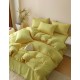 Lenjerie pat dublu, JACQUARD FINETAT, 6 piese, Jojo Home, Galben lemon Lenjerii JACQUARD finetat