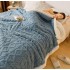 Patura CoCoLiNo tip Tricotaj  cu blanita, 200x230cm, Jojo Home, gri deschis