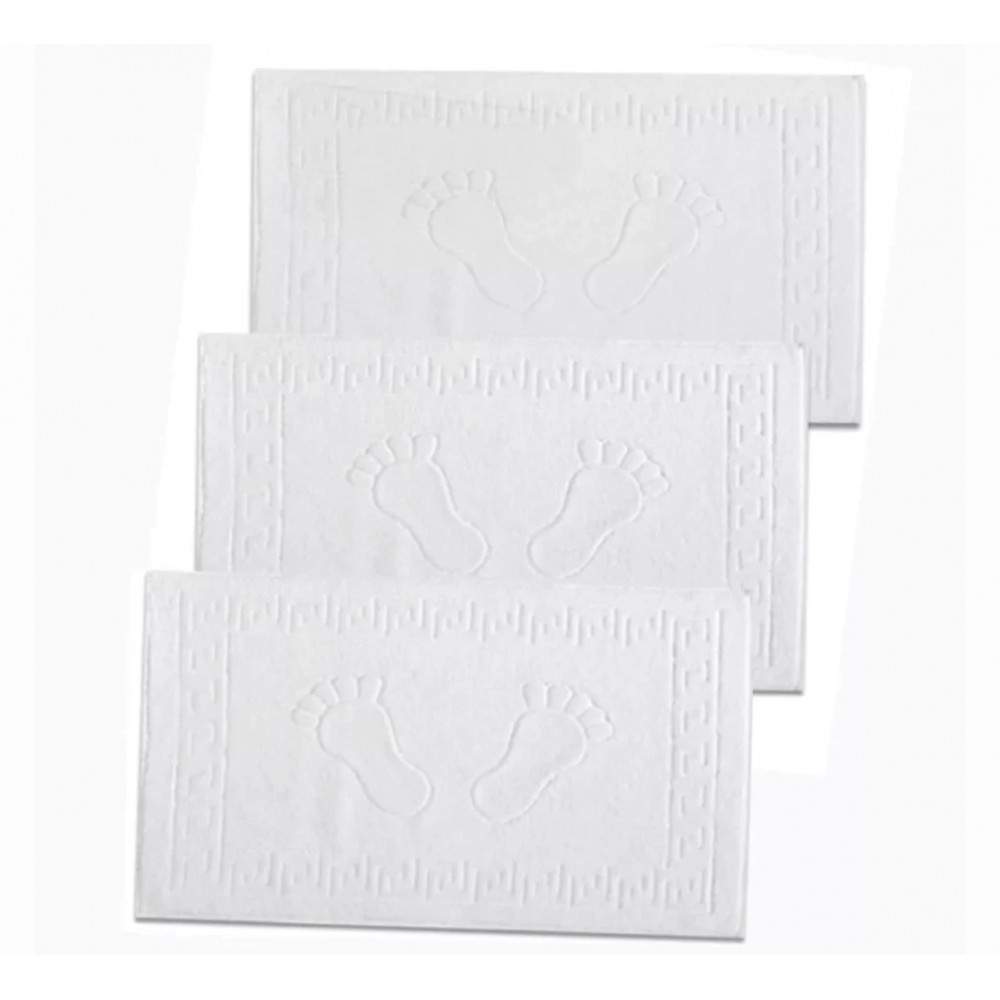 Set 3 prosoape de picioare albe 50x70 cm ARTICOLE BAIE